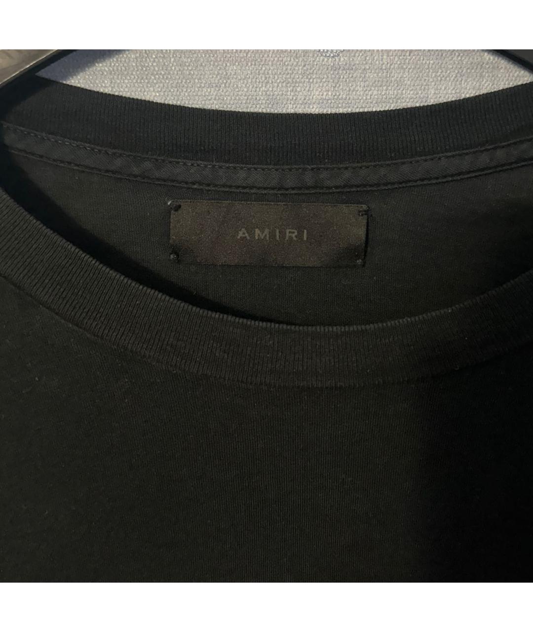 AMIRI Черная хлопковая футболка, фото 3