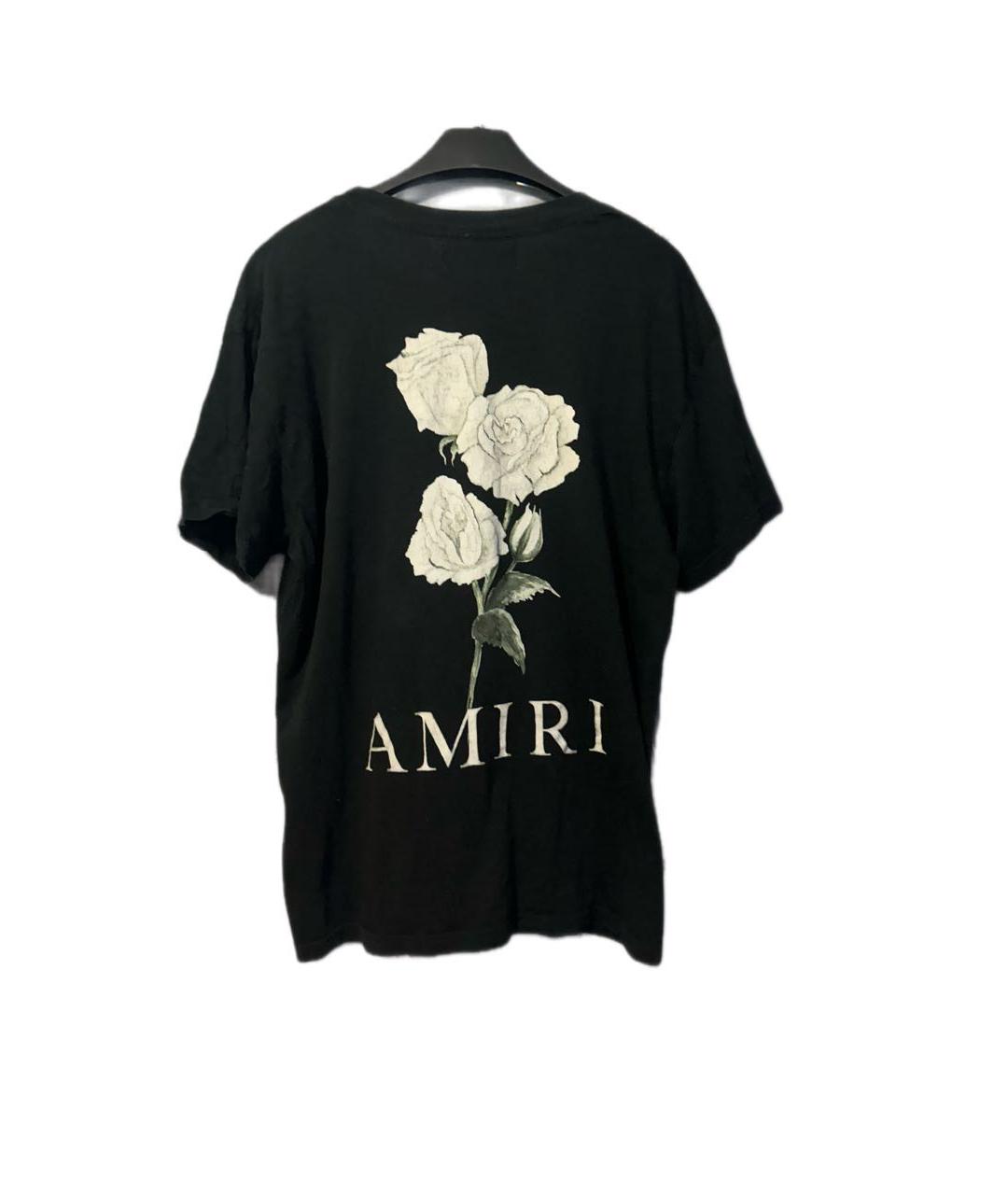 AMIRI Черная хлопковая футболка, фото 2