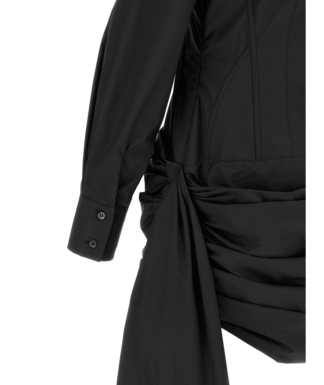 GIUSEPPE DI MORABITO Черное хлопковое платье, фото 4