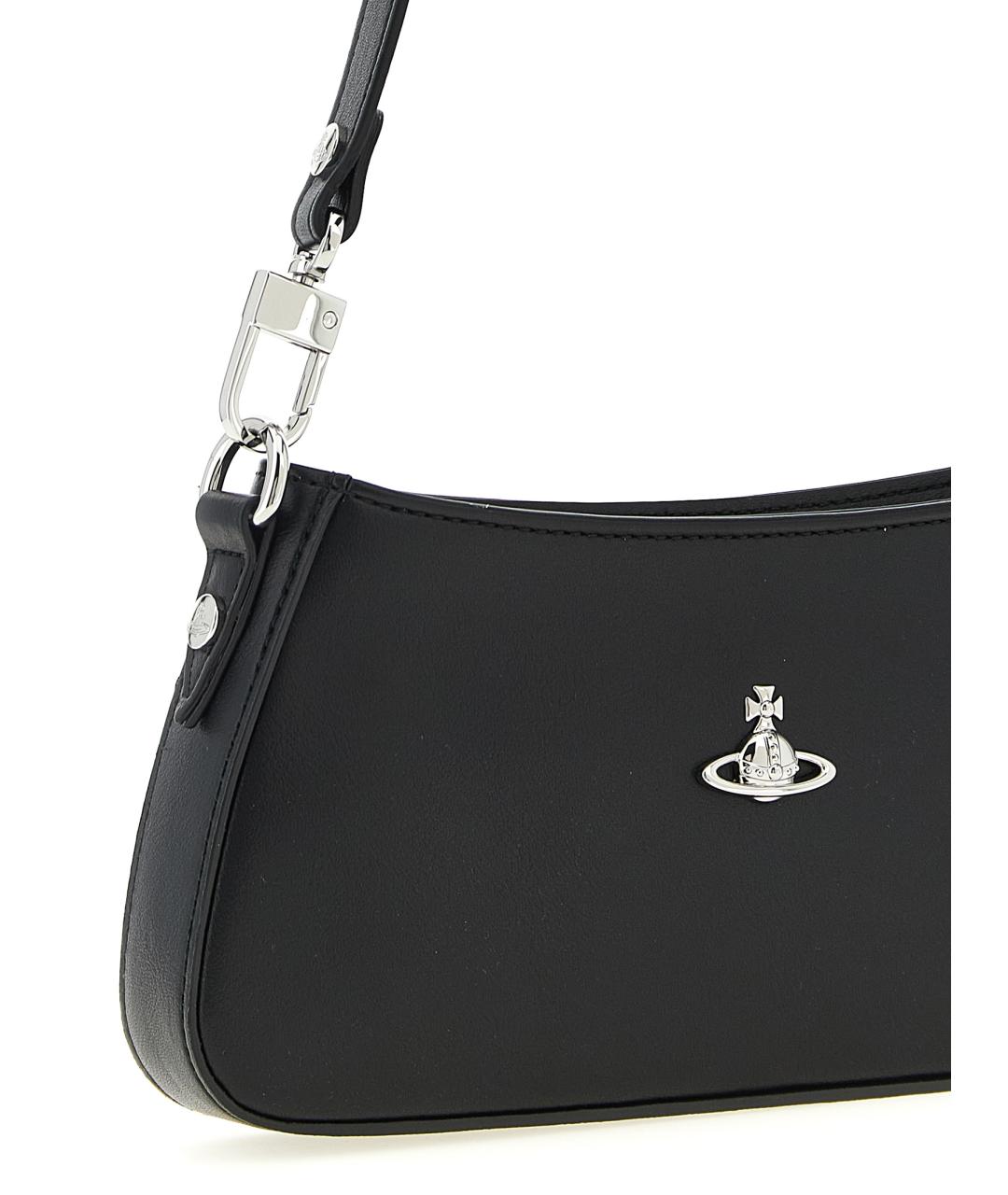 VIVIENNE WESTWOOD Черная сумка через плечо из искусственной кожи, фото 3