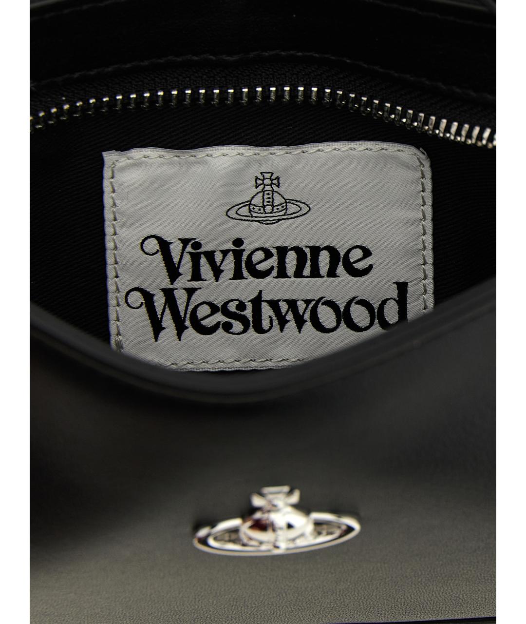 VIVIENNE WESTWOOD Черная сумка через плечо из искусственной кожи, фото 4