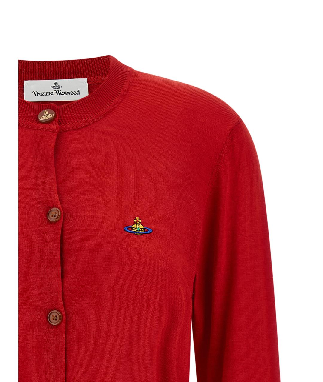 VIVIENNE WESTWOOD Красный шерстяной кардиган, фото 3