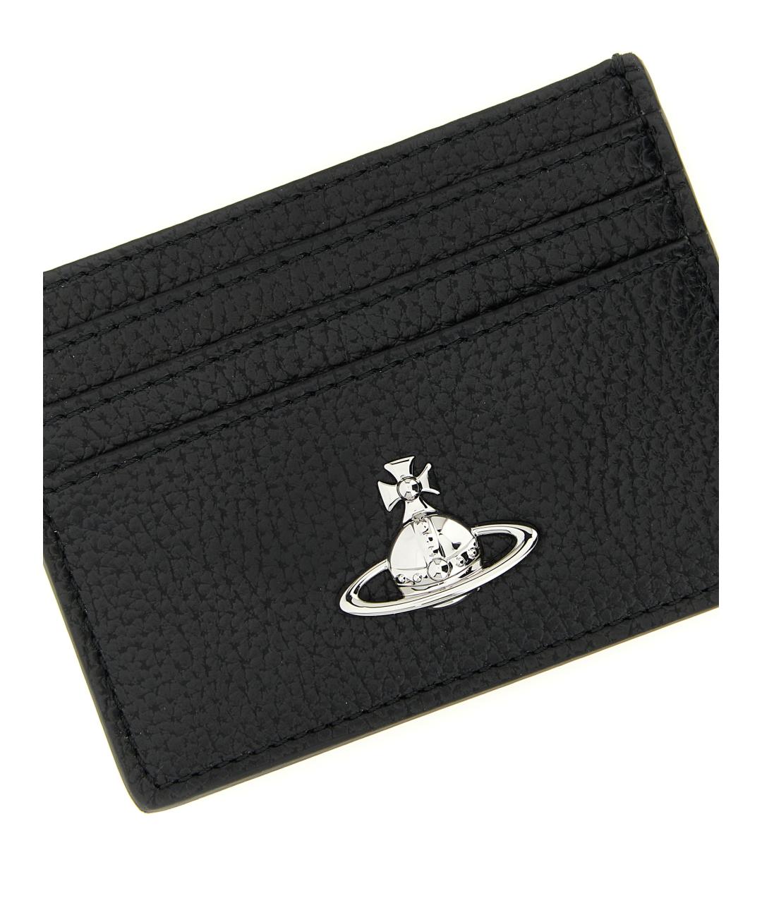 VIVIENNE WESTWOOD Черный полиуретановый кардхолдер, фото 3