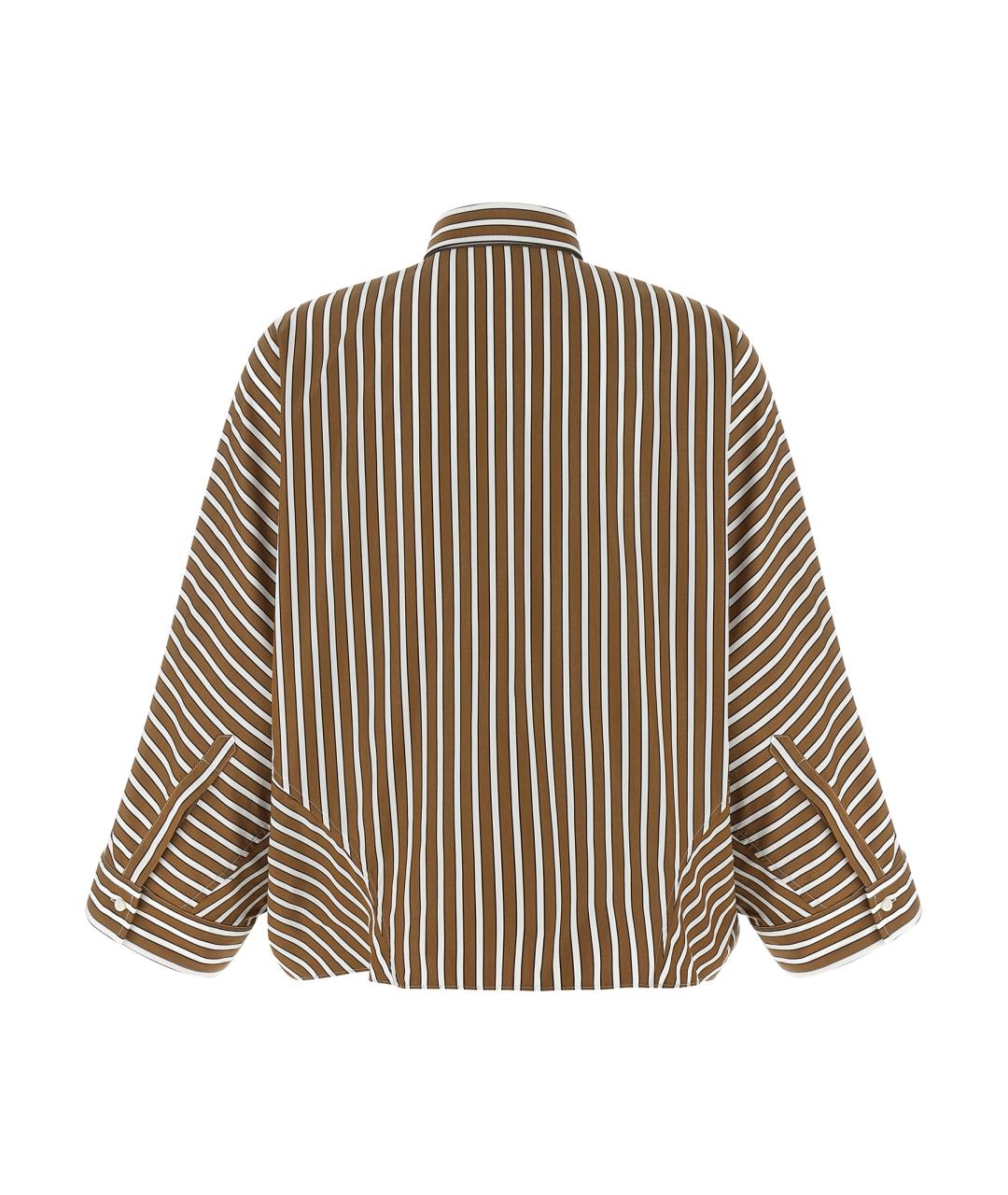 BRUNELLO CUCINELLI Коричневая хлопковая рубашка, фото 2