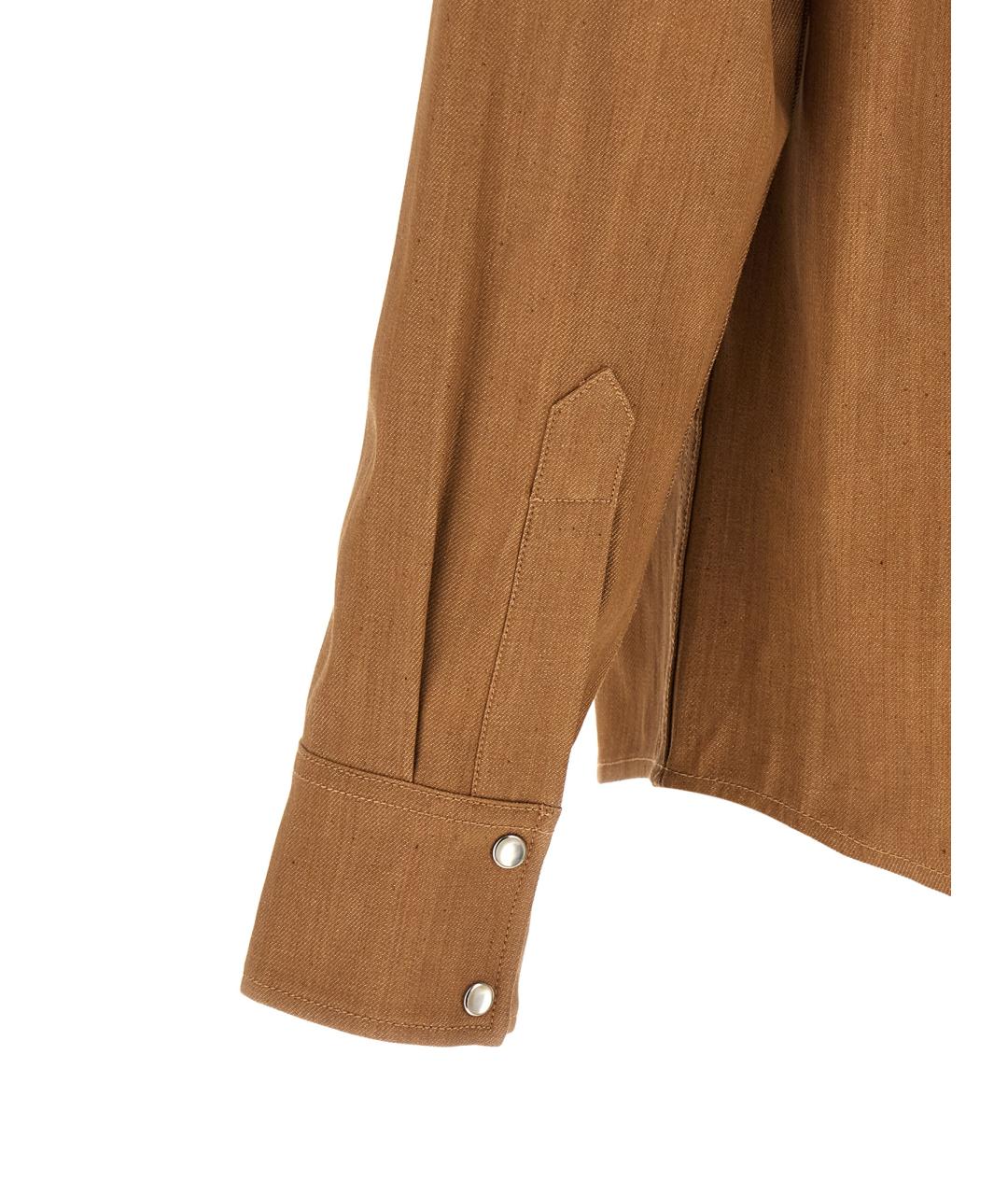 A.P.C. Коричневая хлопковая кэжуал рубашка, фото 4