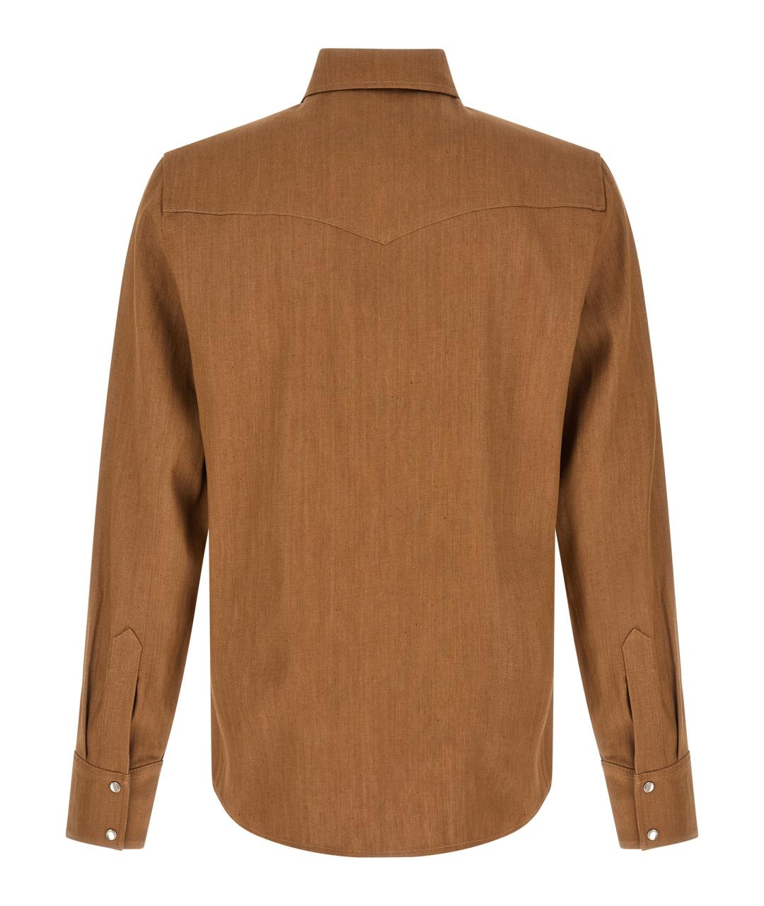 A.P.C. Коричневая хлопковая кэжуал рубашка, фото 2