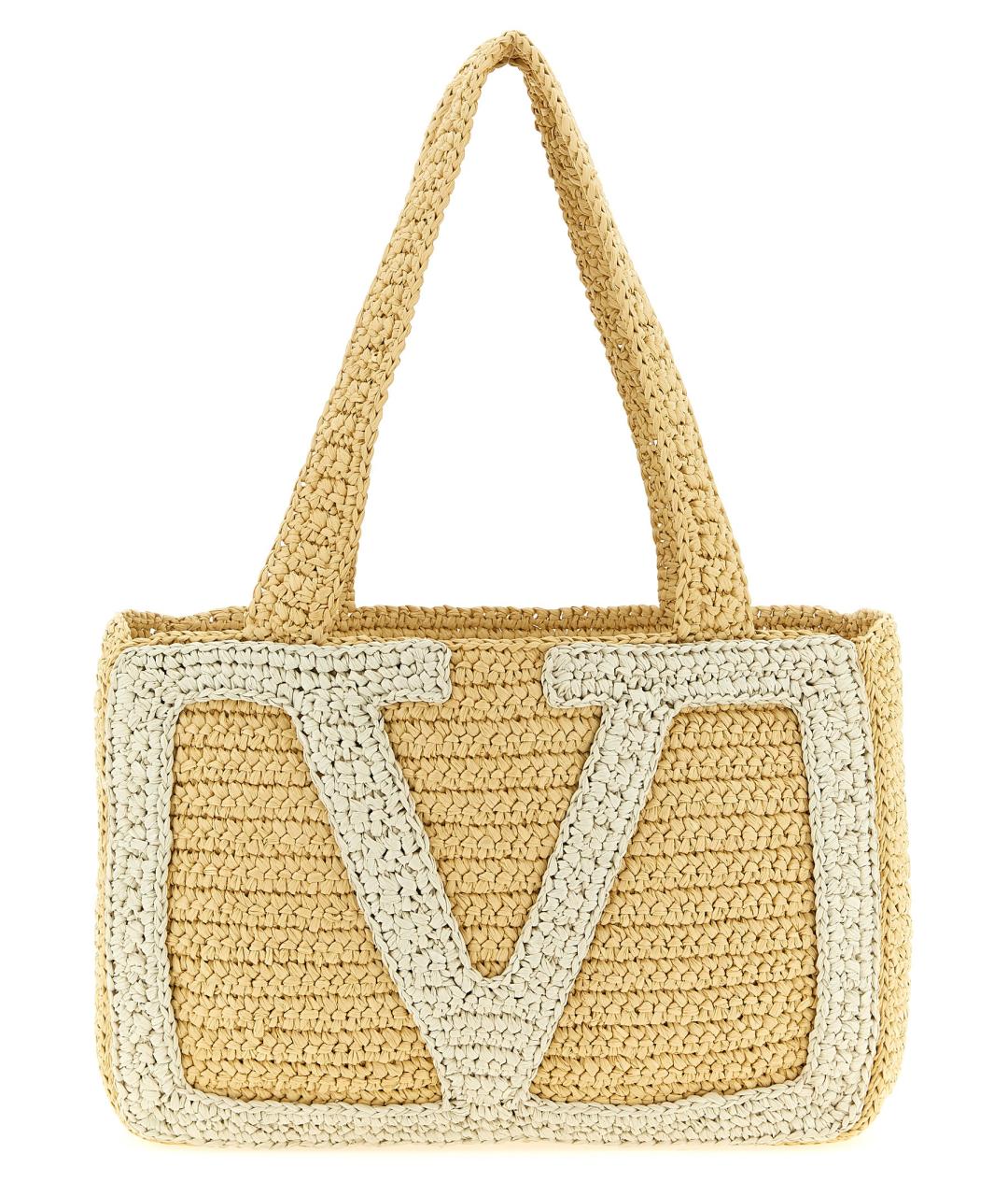 VALENTINO Бежевая сумка тоут, фото 1