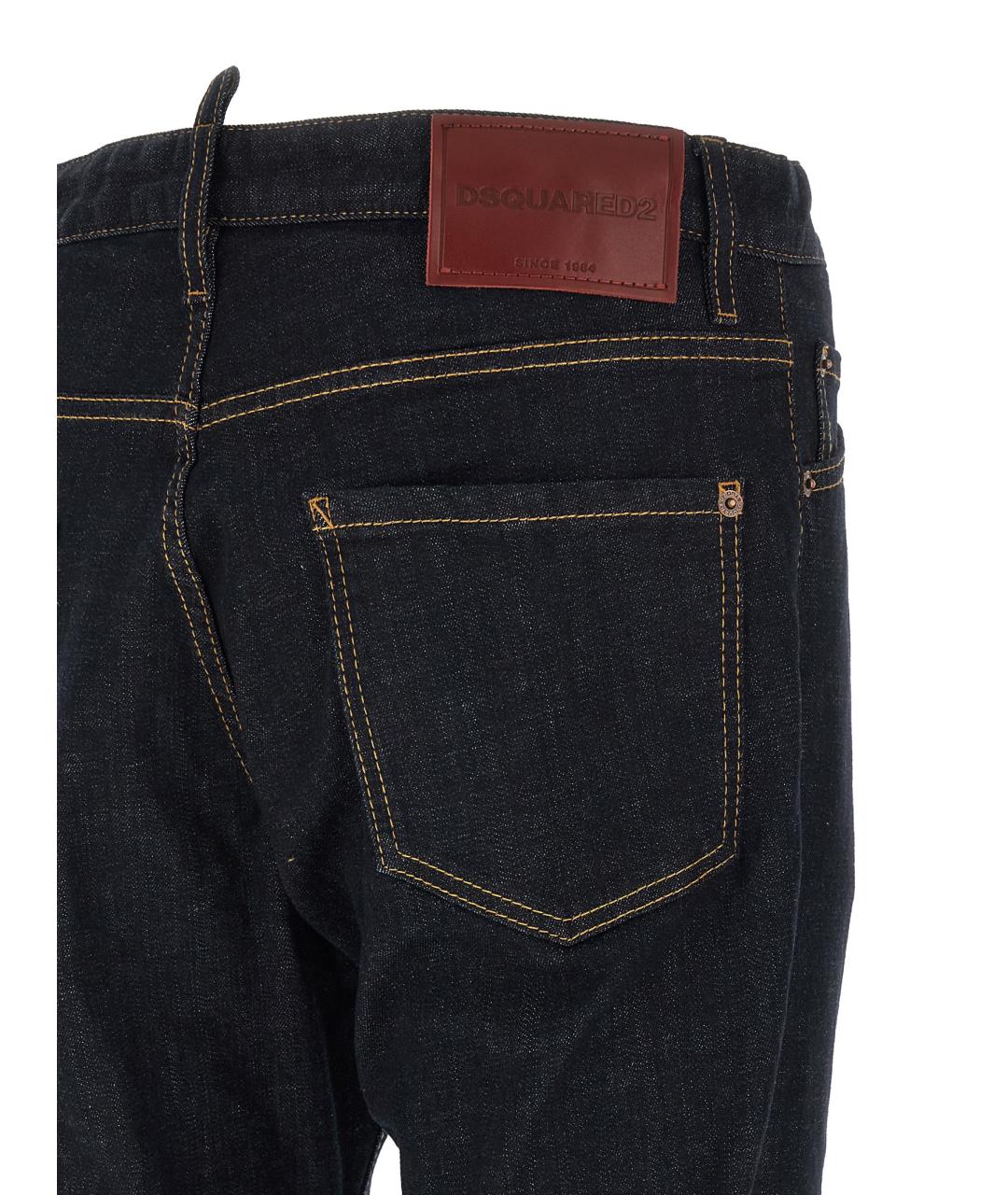 DSQUARED2 Темно-синие хлопковые джинсы скинни, фото 4