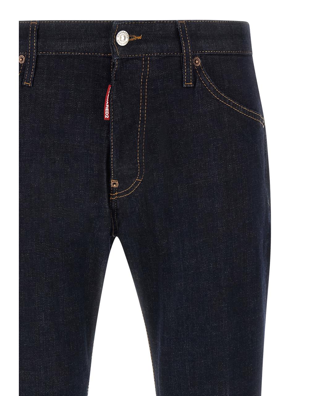 DSQUARED2 Темно-синие хлопковые джинсы скинни, фото 3