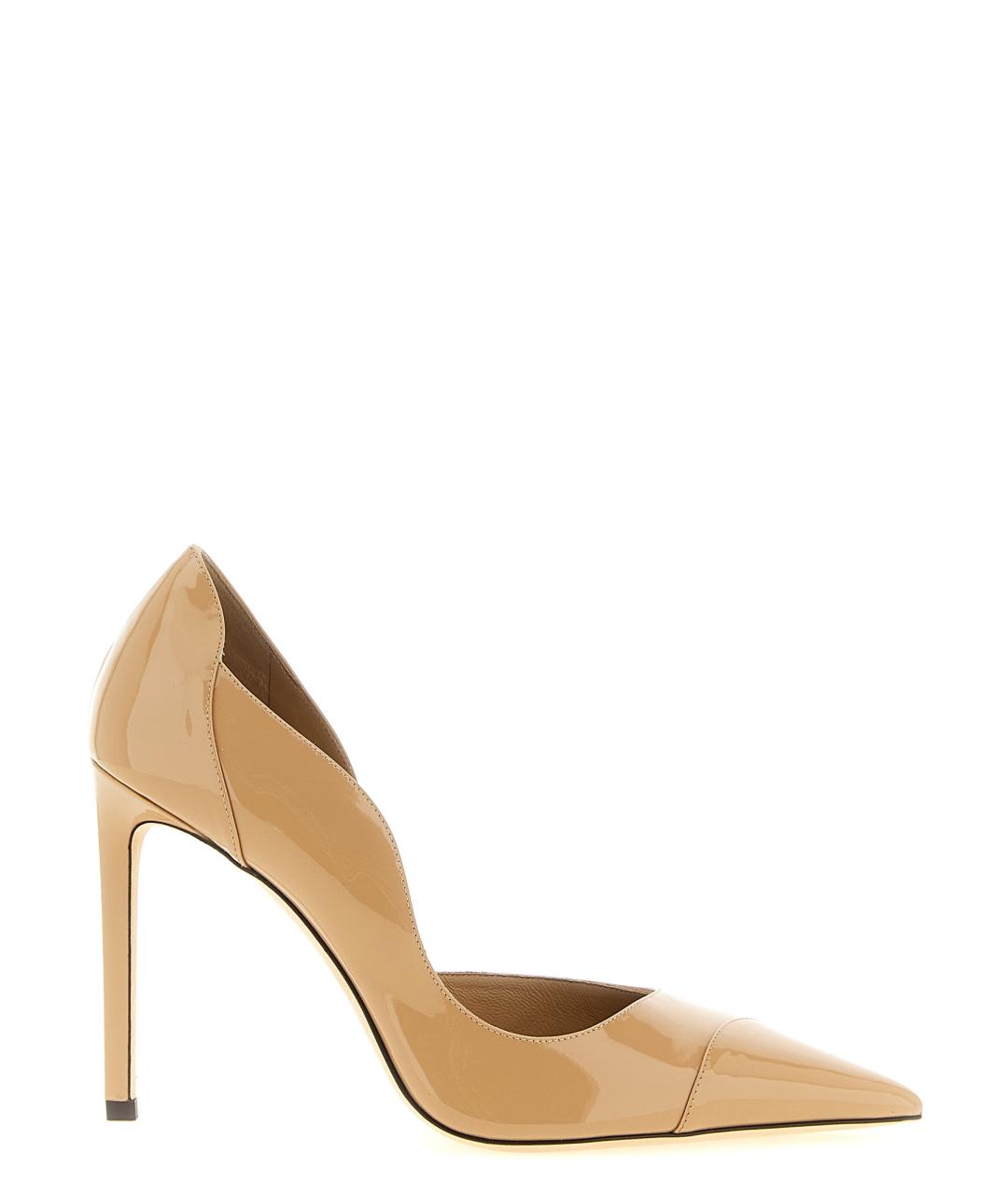 JIMMY CHOO Бежевые туфли из лакированной кожи, фото 1