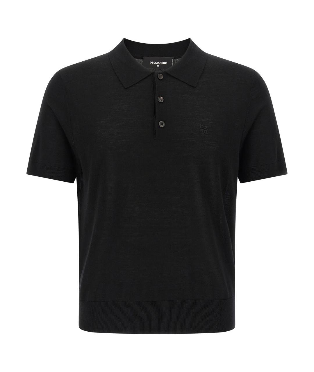 DSQUARED2 Черное поло с коротким рукавом, фото 1