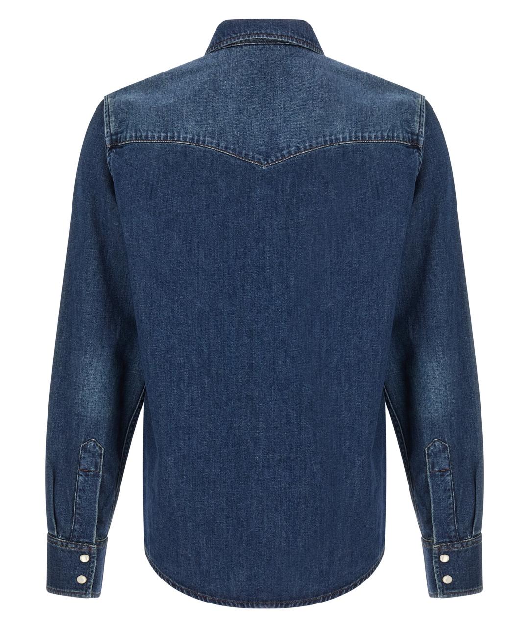 A.P.C. Синяя хлопковая кэжуал рубашка, фото 2