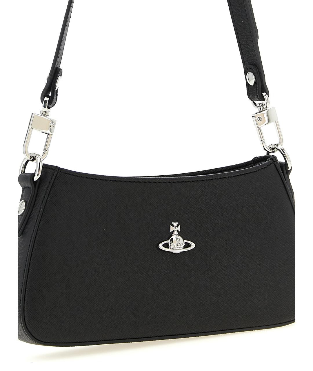 VIVIENNE WESTWOOD Черная сумка через плечо из искусственной кожи, фото 3