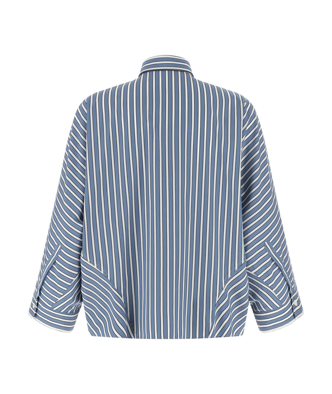 BRUNELLO CUCINELLI Голубая хлопковая блузы, фото 2