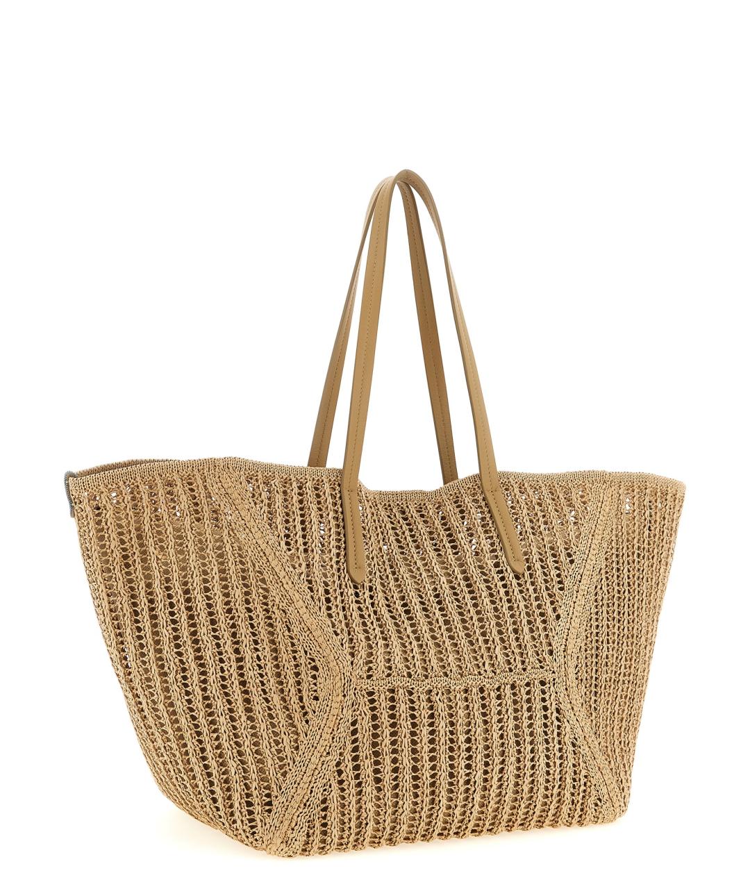 BRUNELLO CUCINELLI Бежевая сумка через плечо, фото 2