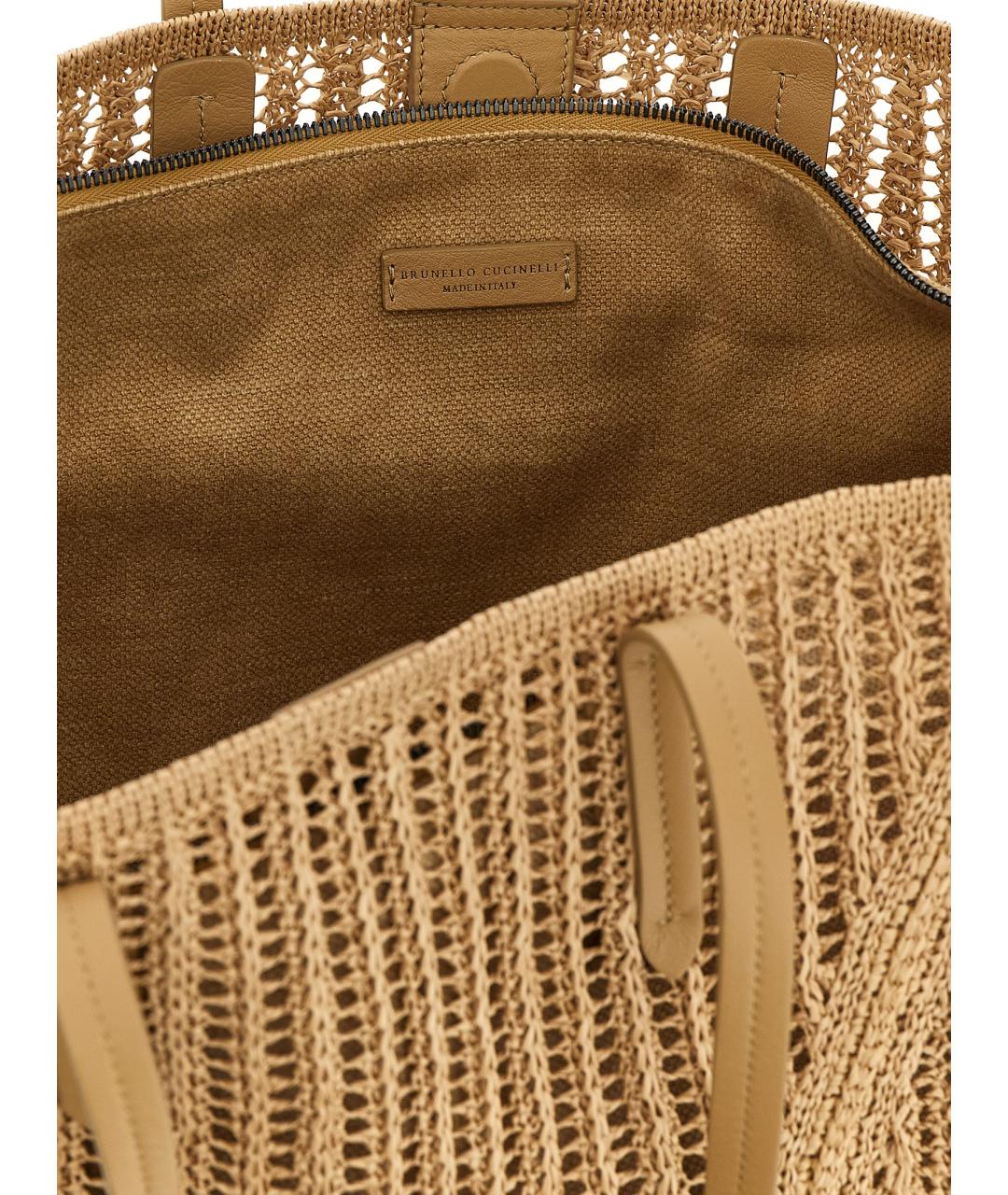BRUNELLO CUCINELLI Бежевая сумка через плечо, фото 4