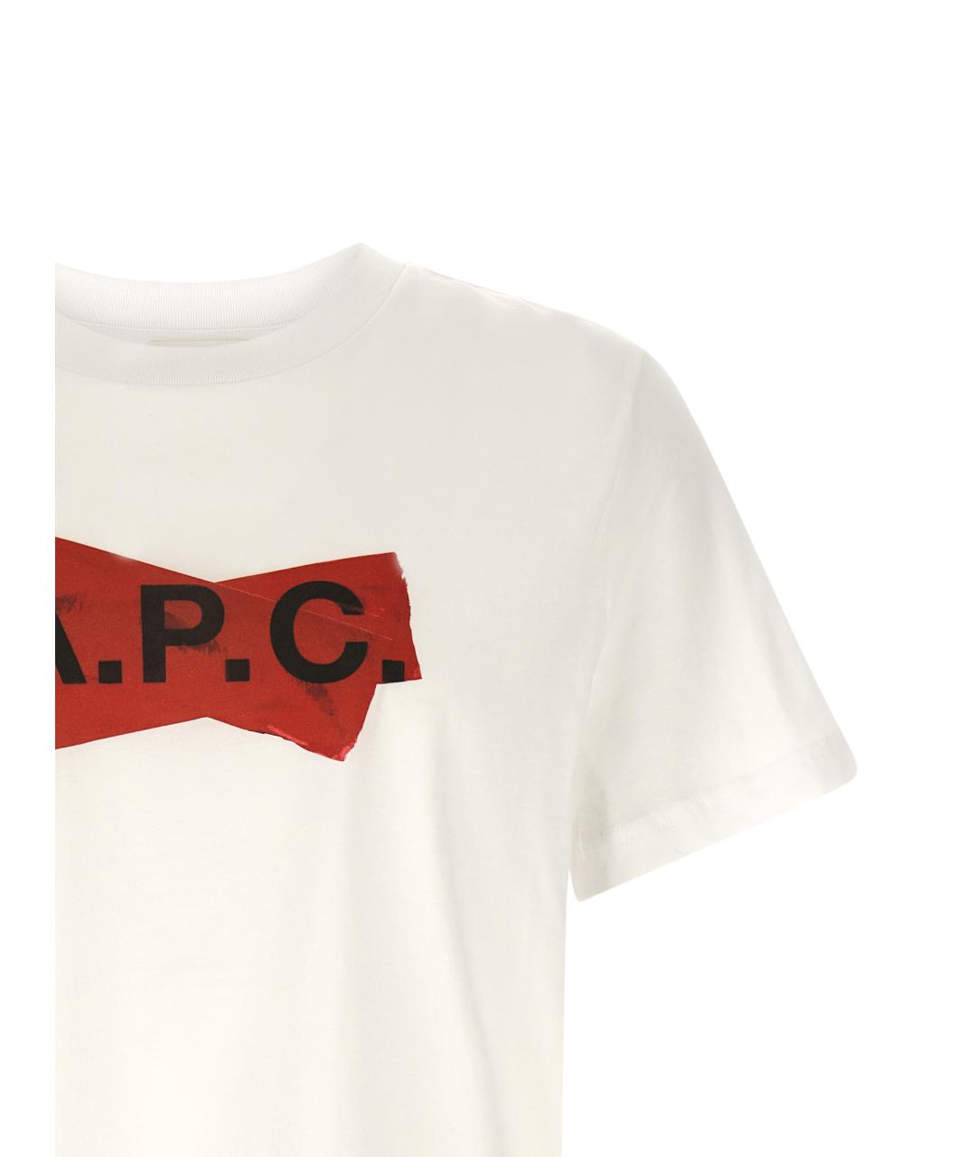 A.P.C. Белая хлопковая футболка, фото 3