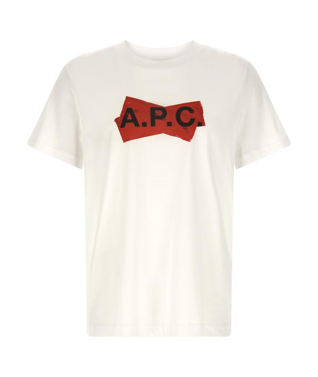 A.P.C. Белая хлопковая футболка, фото 1