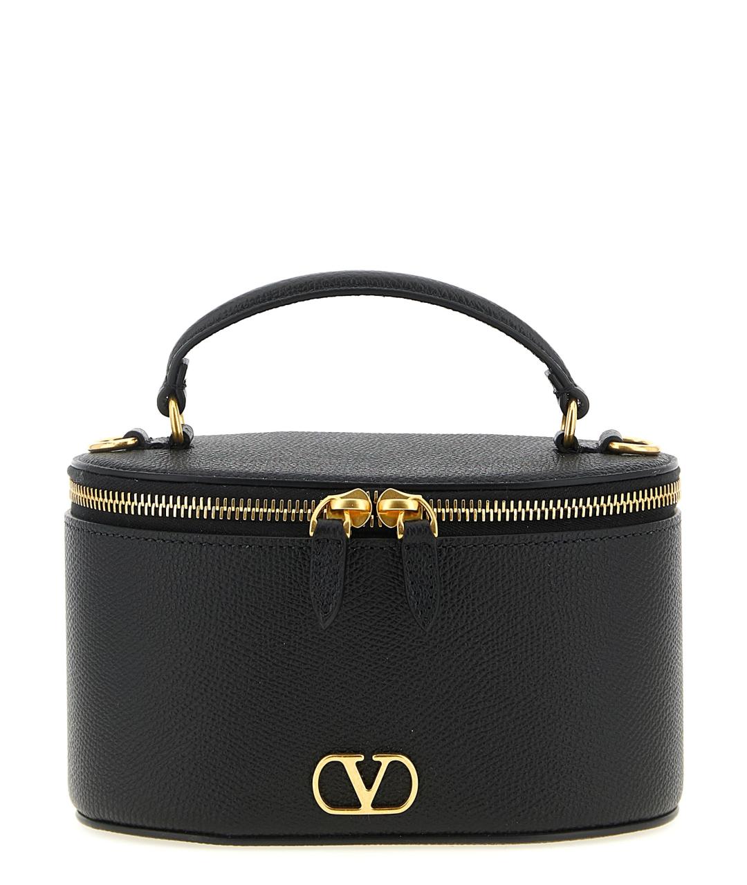 VALENTINO Черная кожаная сумка через плечо, фото 1