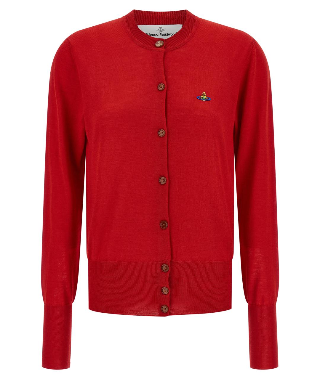 VIVIENNE WESTWOOD Красный шерстяной кардиган, фото 1