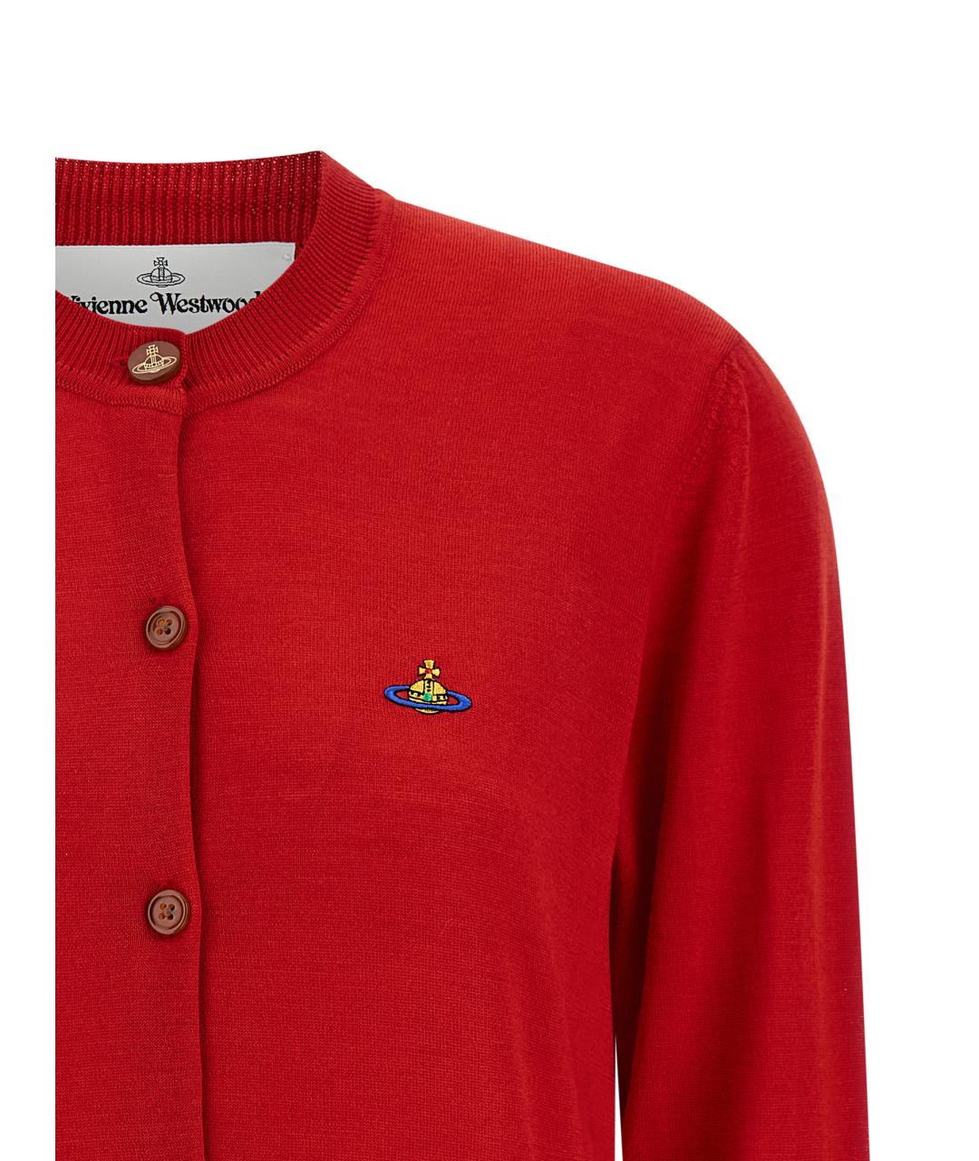 VIVIENNE WESTWOOD Красный шерстяной кардиган, фото 3