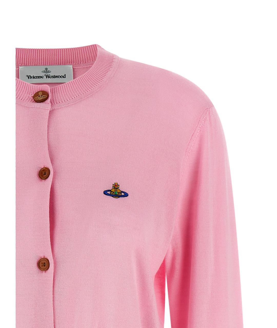VIVIENNE WESTWOOD Розовый шерстяной кардиган, фото 3