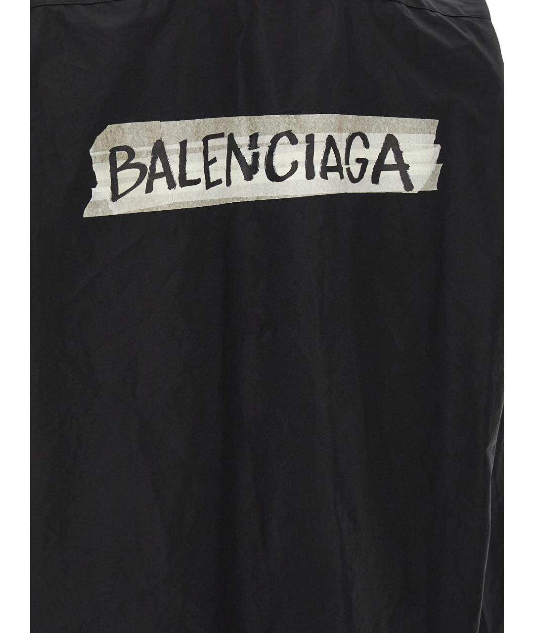 BALENCIAGA Черная хлопковая кэжуал рубашка, фото 4