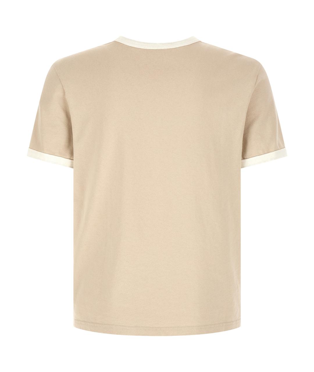 A.P.C. Бежевая хлопковая футболка, фото 2