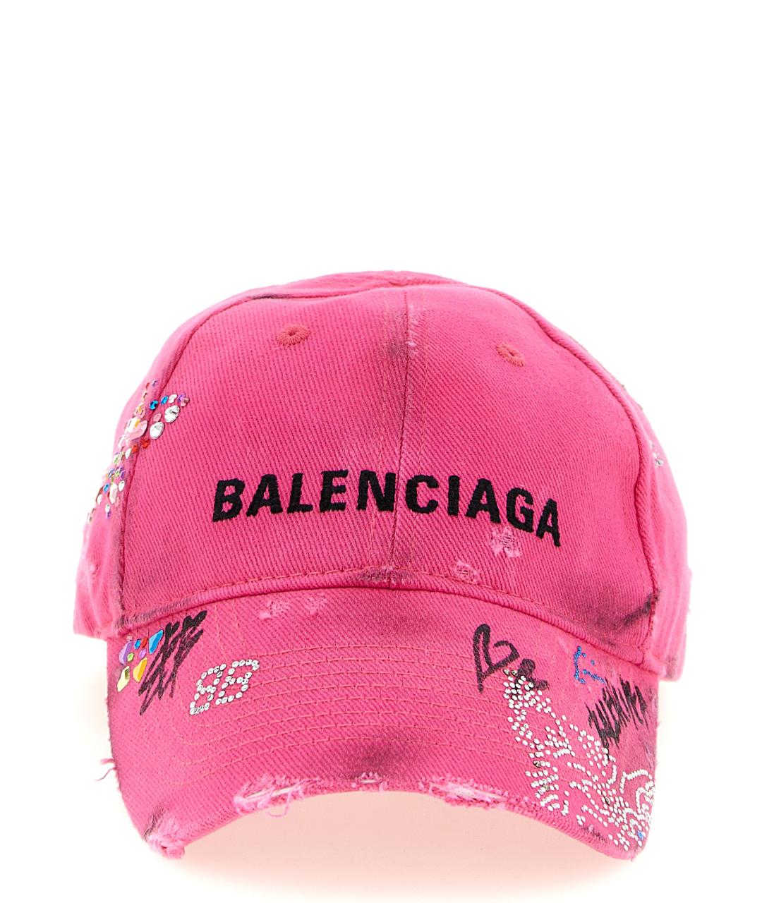 BALENCIAGA Фуксия хлопковая кепка, фото 1