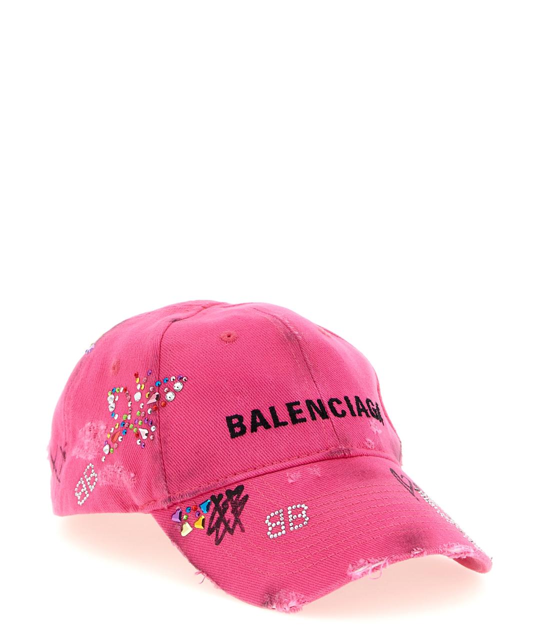 BALENCIAGA Фуксия хлопковая кепка, фото 2