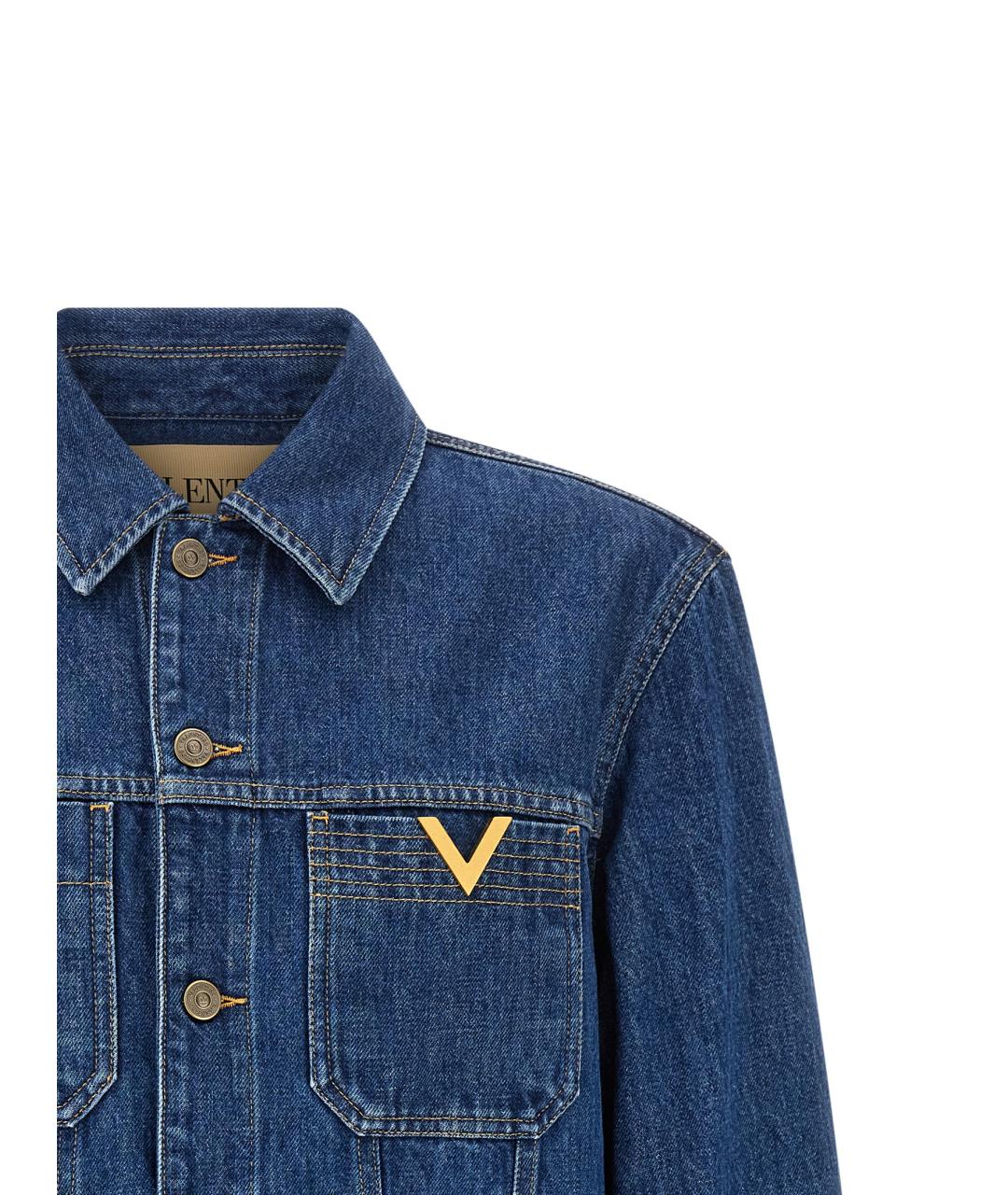 VALENTINO Синяя хлопковая куртка, фото 3