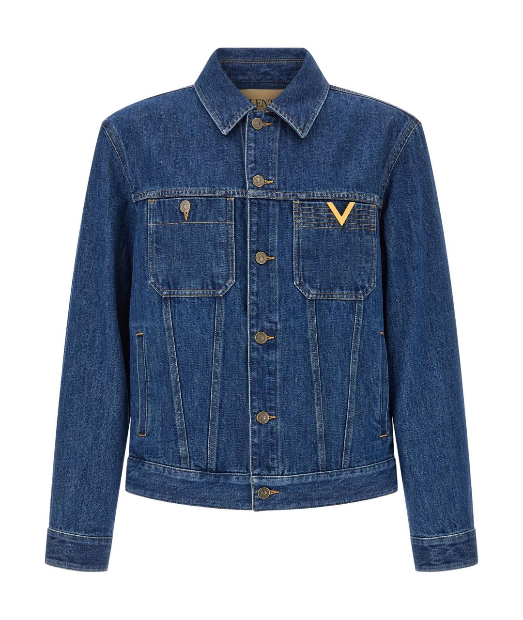 VALENTINO Синяя хлопковая куртка, фото 1