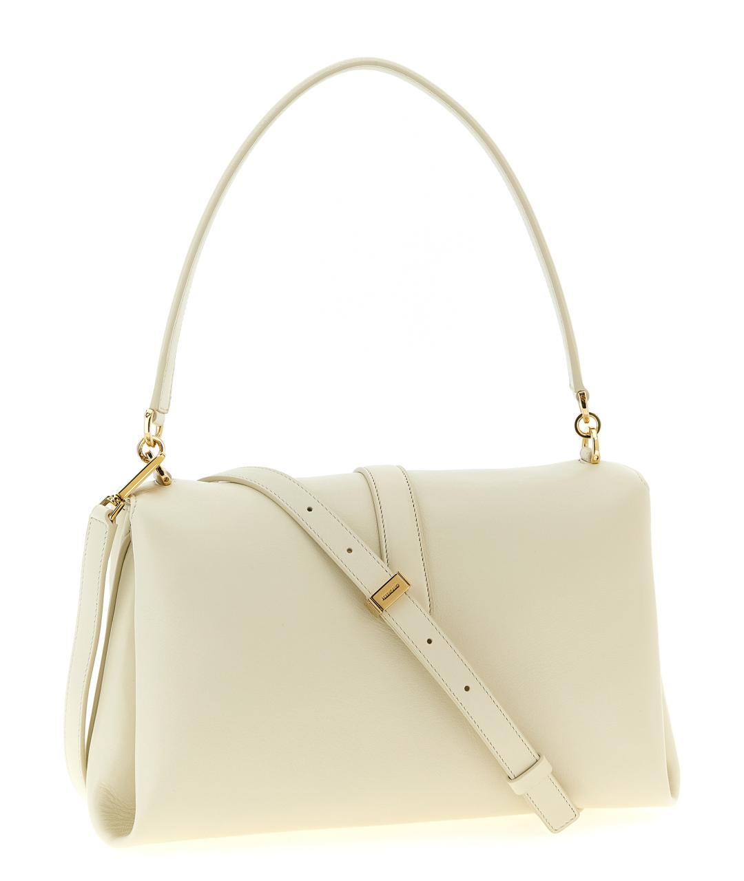 FERRAGAMO Бежевая кожаная сумка через плечо, фото 2