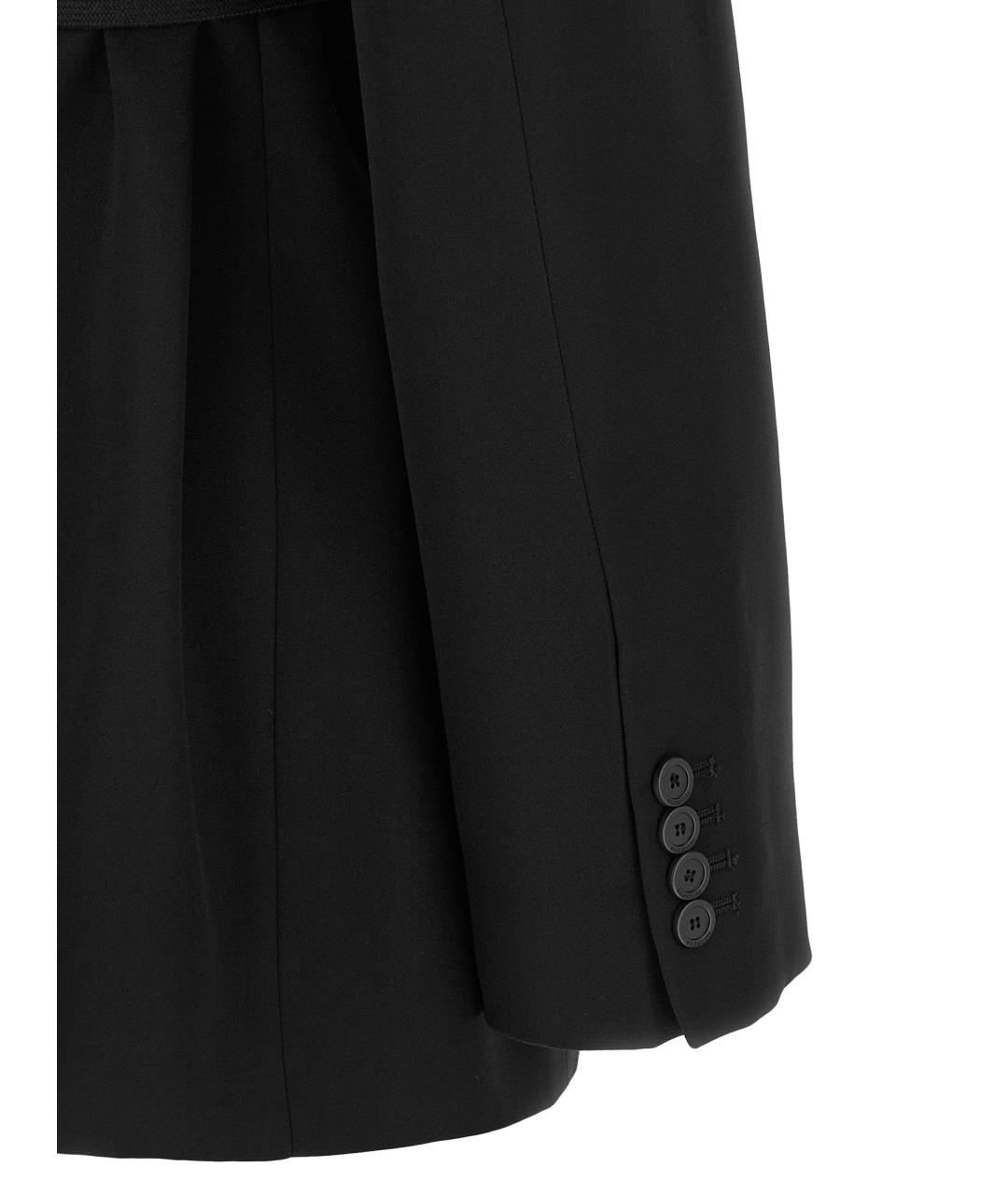 BALENCIAGA Черный шерстяной жакет/пиджак, фото 4