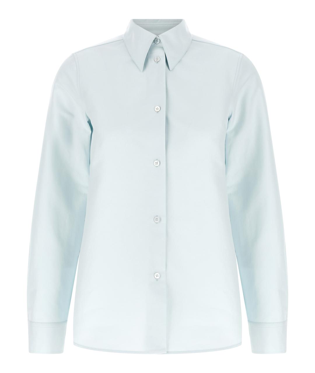 JIL SANDER Голубая хлопковая рубашка, фото 1