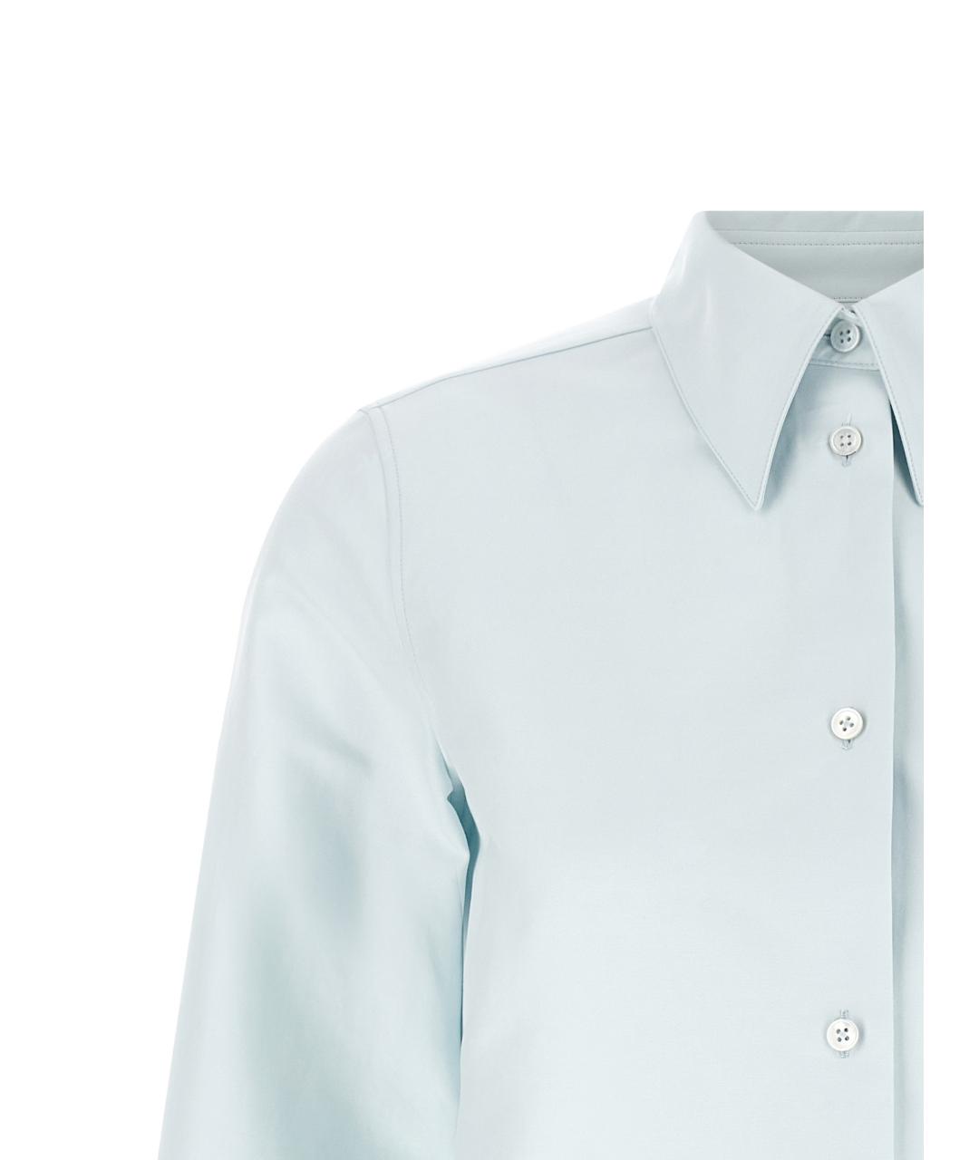 JIL SANDER Голубая хлопковая рубашка, фото 3