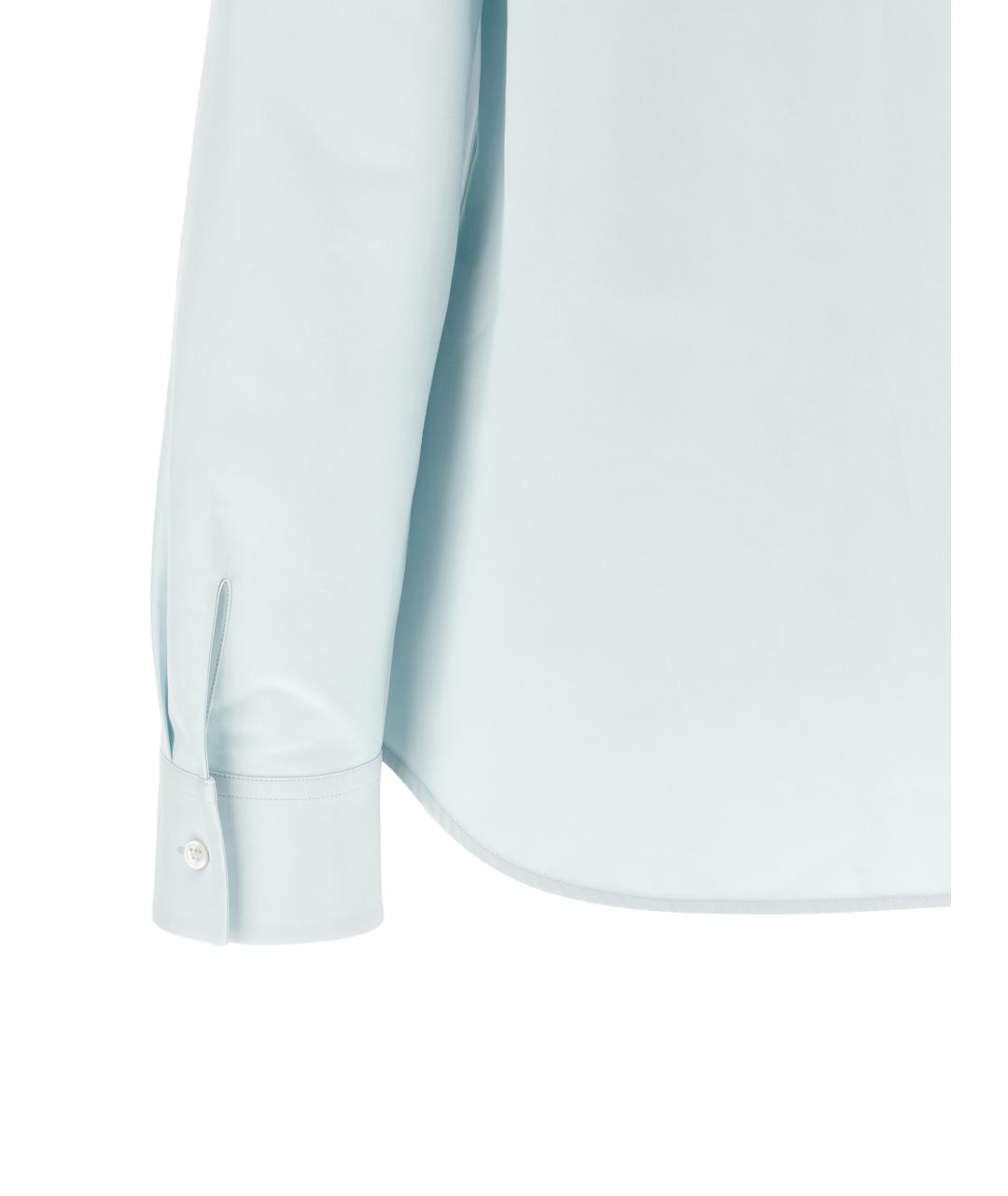 JIL SANDER Голубая хлопковая рубашка, фото 4