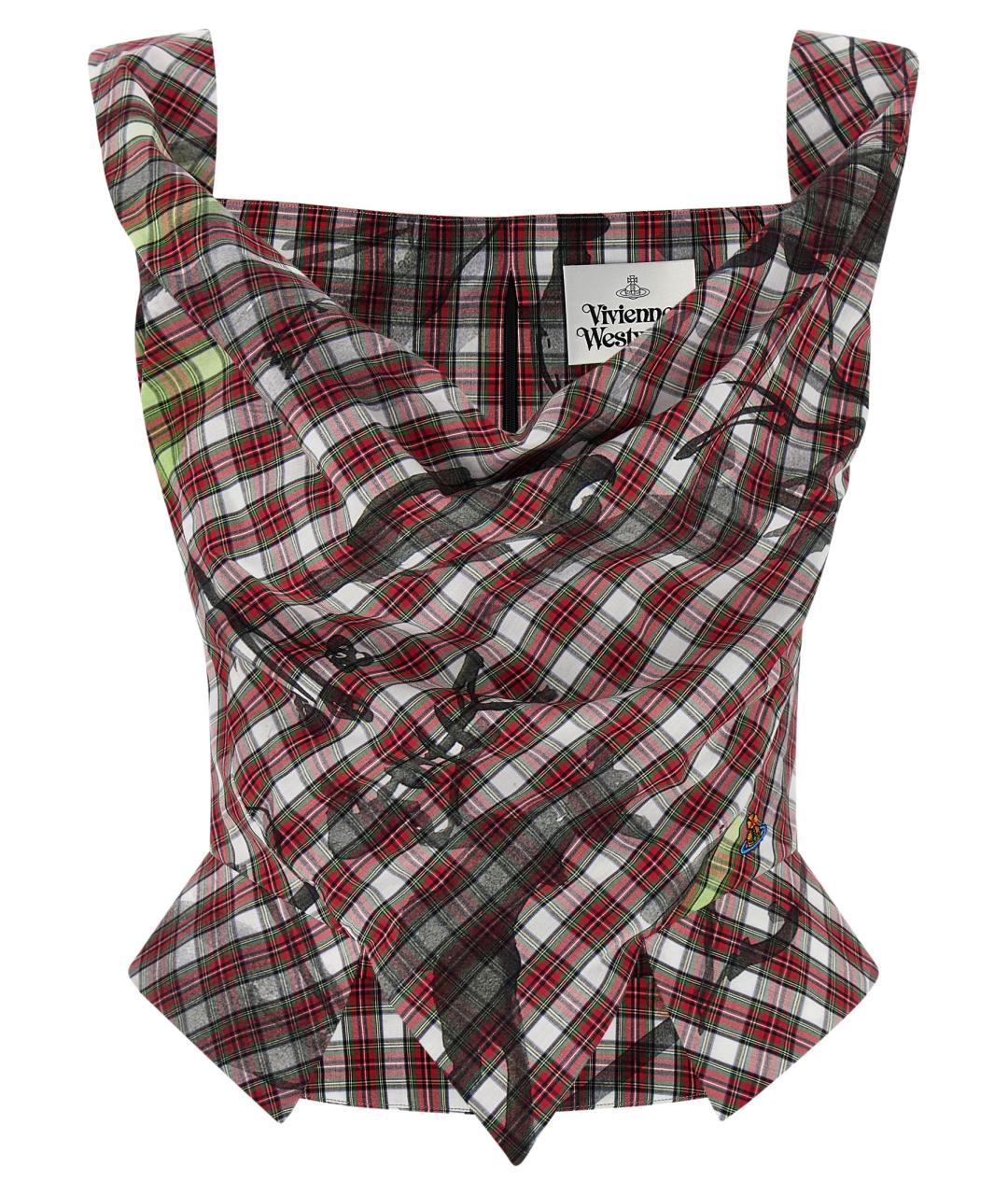 VIVIENNE WESTWOOD Бордовый хлопковый корсет, фото 1