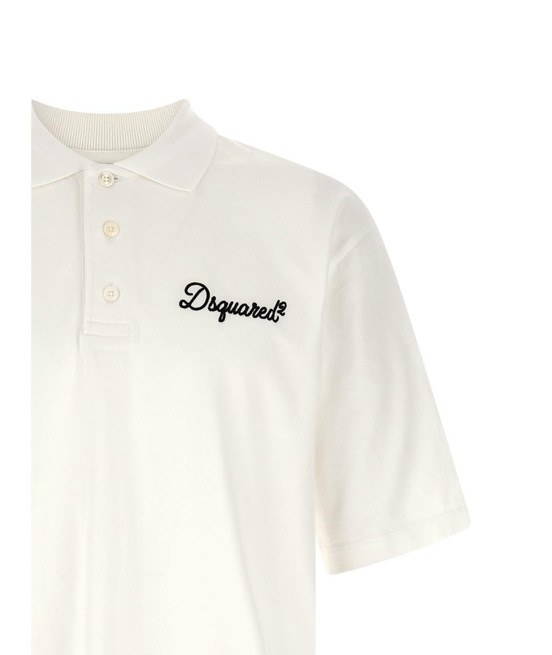 DSQUARED2 Белая хлопковая футболка, фото 3