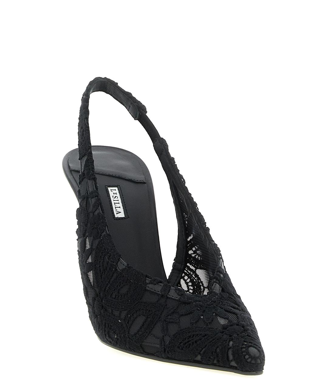 LE SILLA Черные текстильные туфли, фото 2