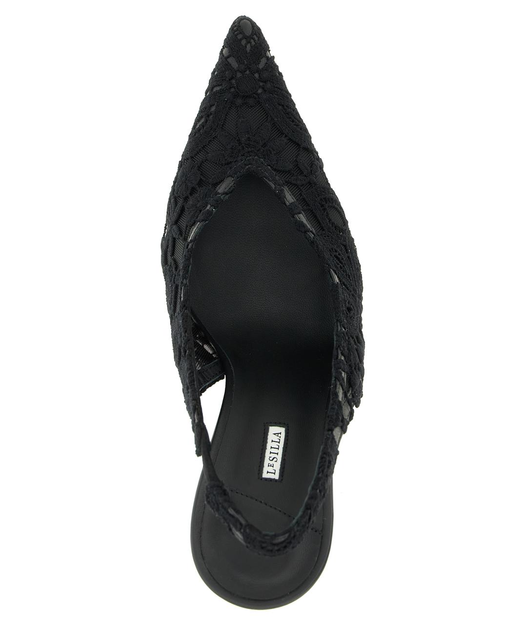 LE SILLA Черные текстильные туфли, фото 4