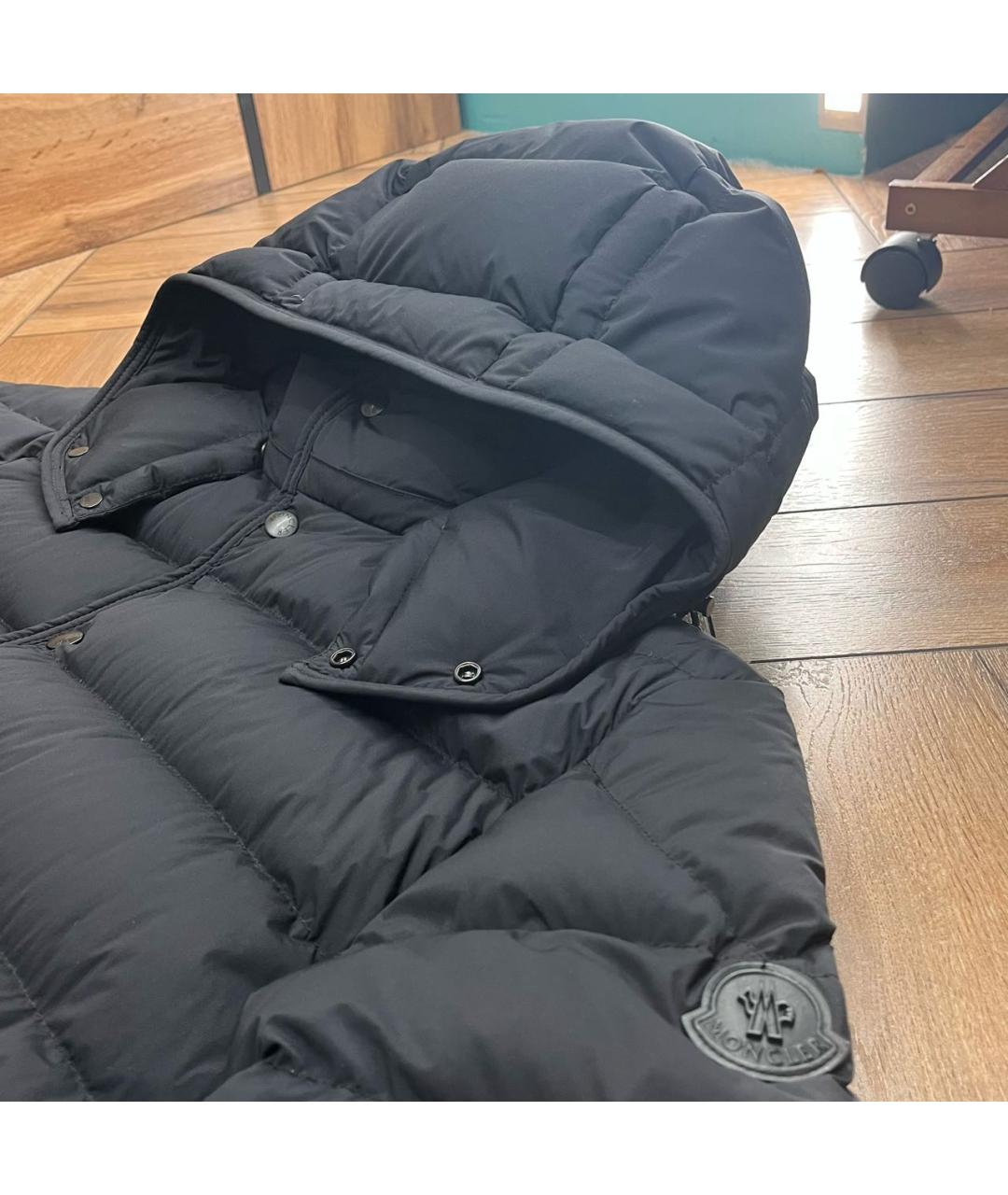 MONCLER Черная полиамидовая куртка, фото 2