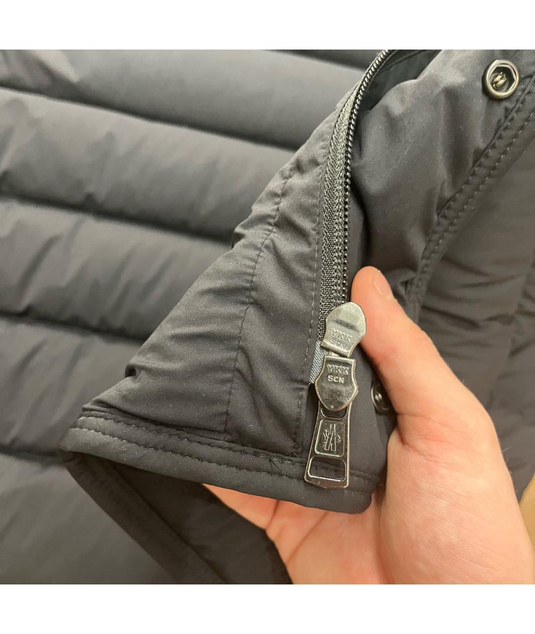 MONCLER Черная полиамидовая куртка, фото 4