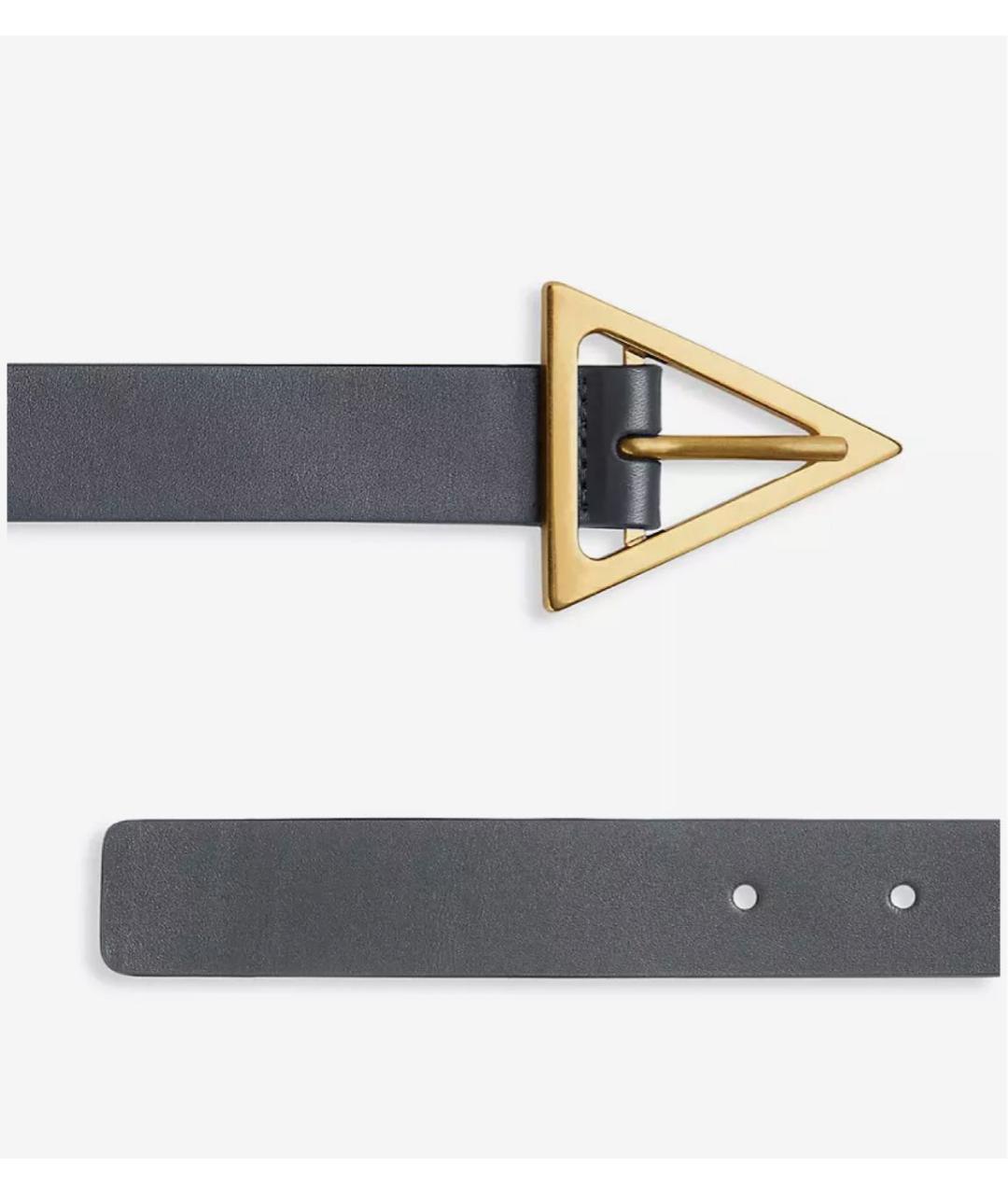 BOTTEGA VENETA Серый кожаный ремень, фото 2