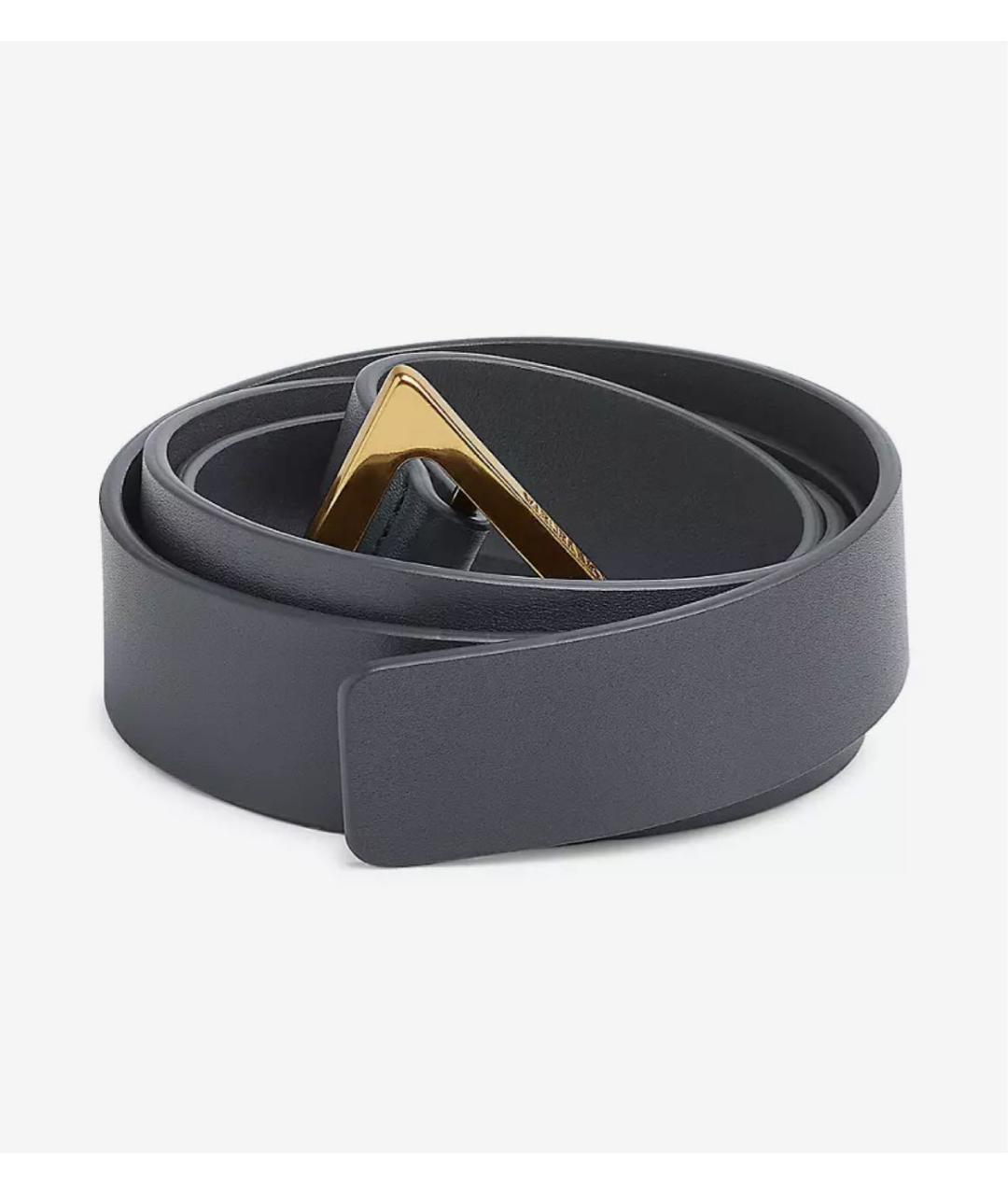 BOTTEGA VENETA Серый кожаный ремень, фото 3