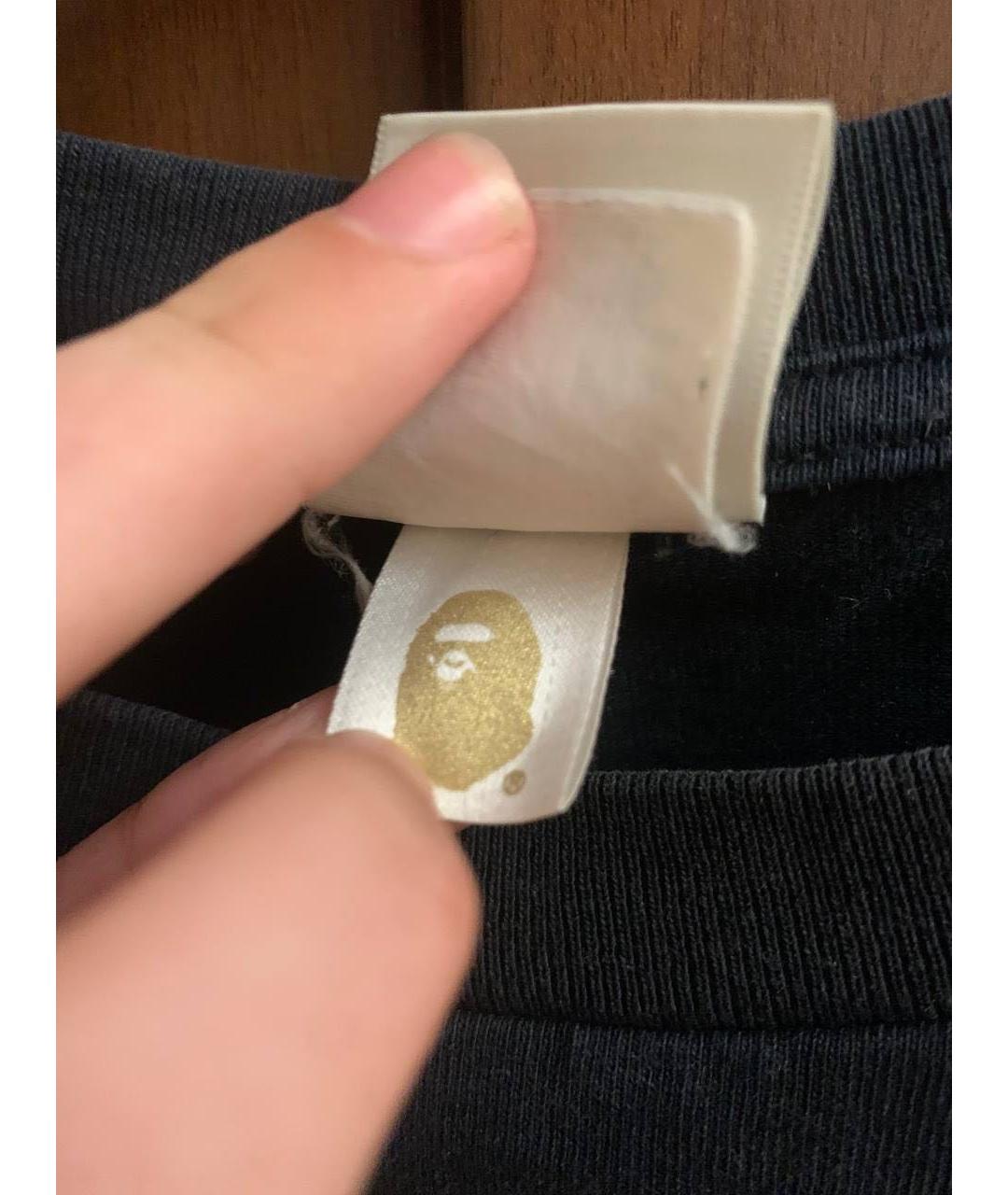 BAPE Черная хлопковая футболка, фото 4