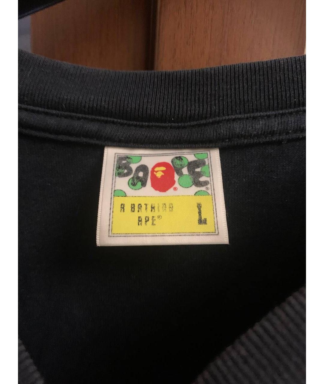 BAPE Черная хлопковая футболка, фото 3