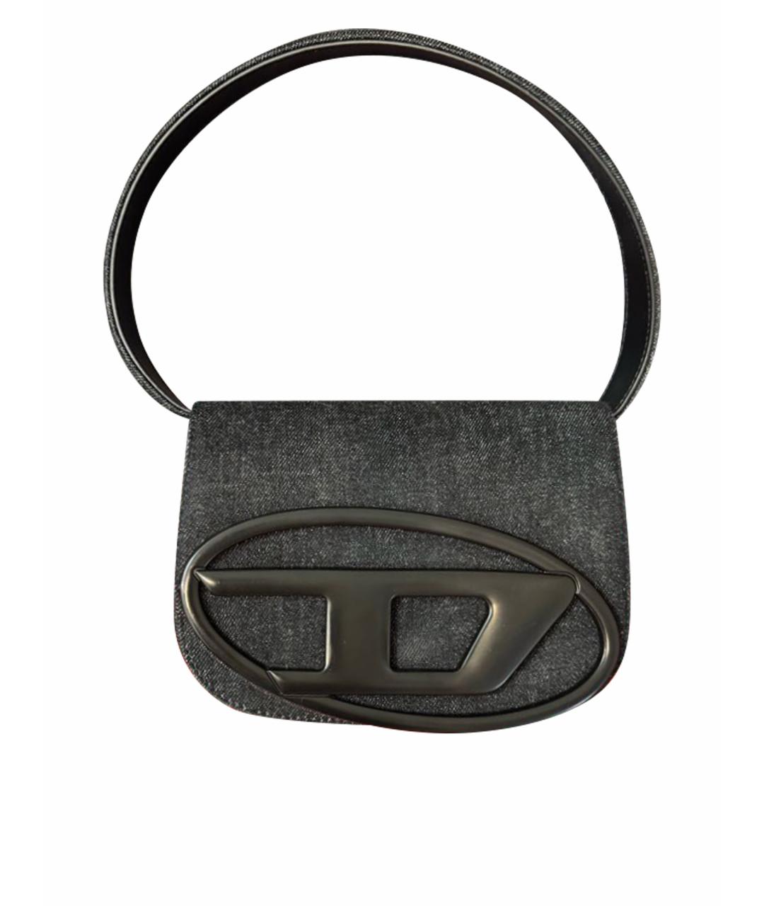 DIESEL Черная хлопковая сумка с короткими ручками, фото 1