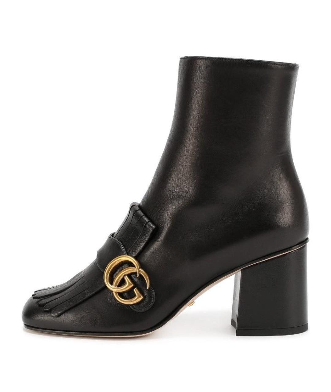 GUCCI Черные кожаные ботильоны, фото 8