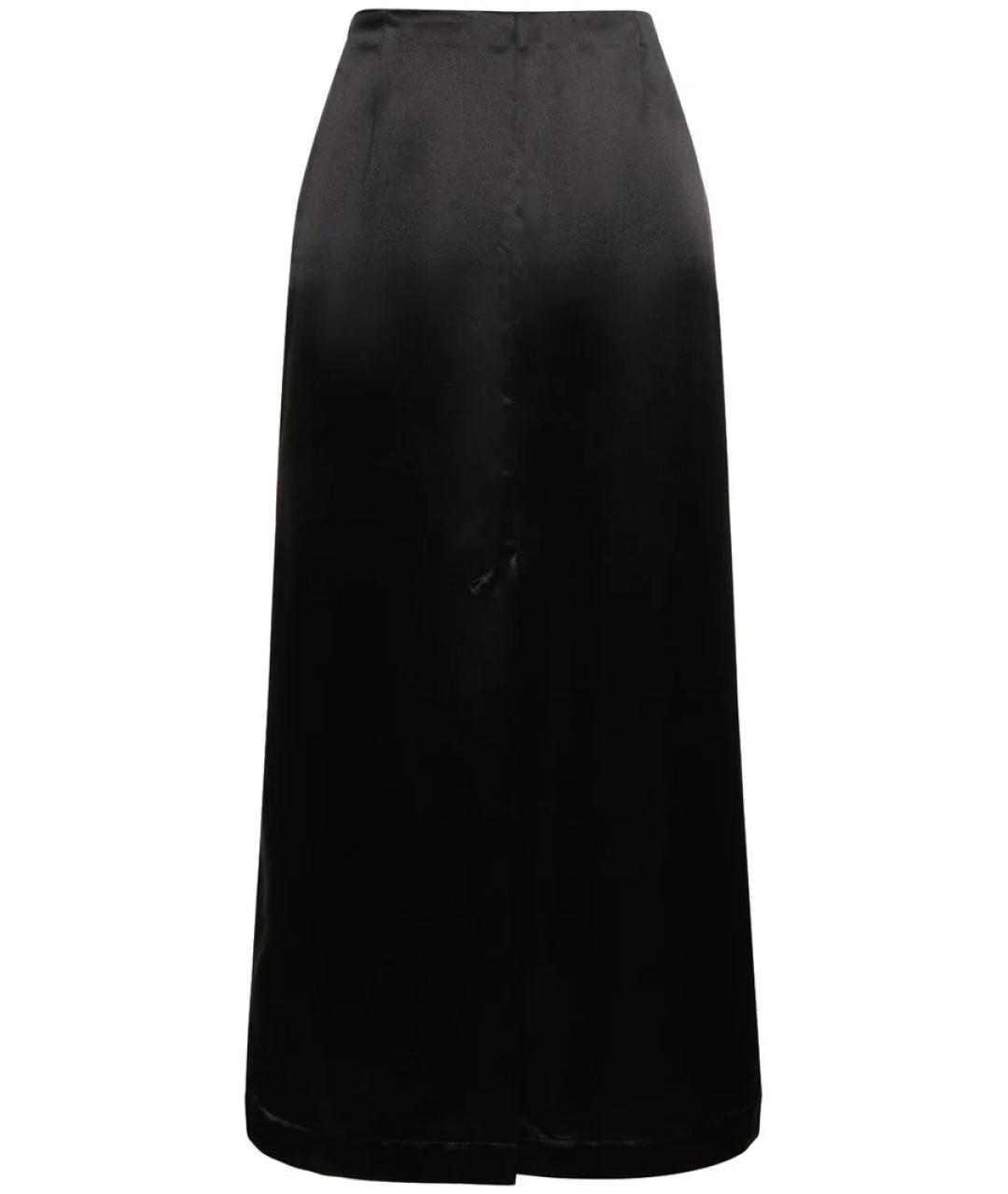 LOULOU DE SAISON Черная шелковая юбка миди, фото 1